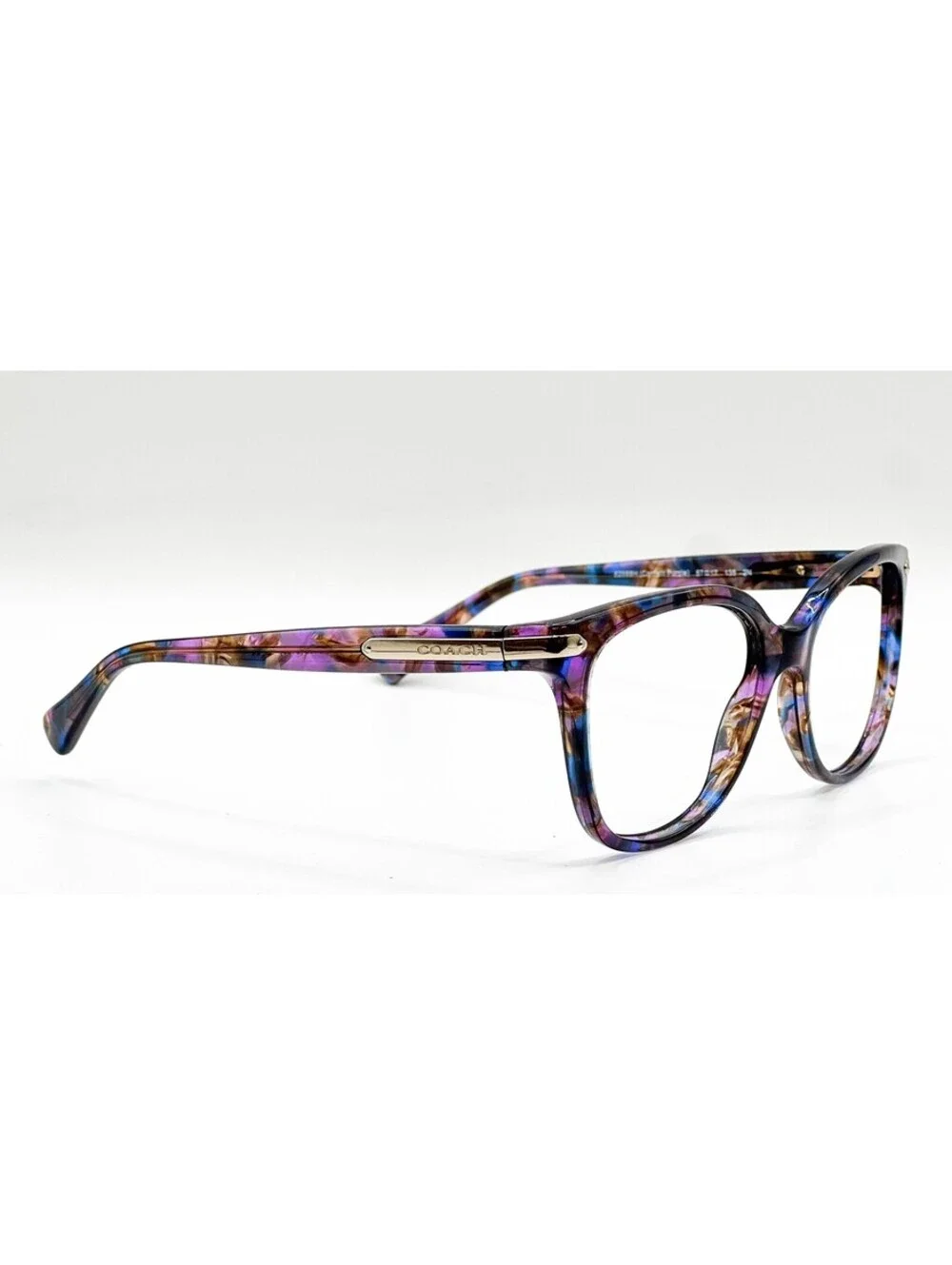 Coach Hc 8132 52888H Purple Confetti Tortoise Authentic Eyeglasses 57-17-135